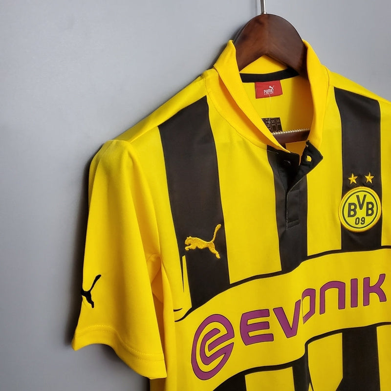 Camisola Borussia Dortmund Retrô 12/13 Amarela e Preta