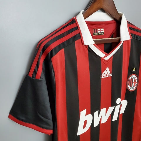 Camisola AC Milan Retrô 09/10 - Vermelha e Preta