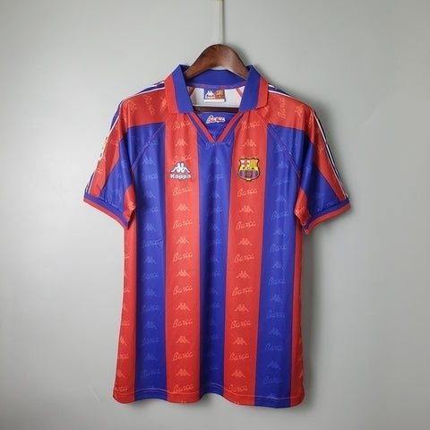 Camisola Barcelona Retrô 1996/1997 - Azul e Grená