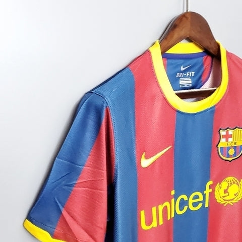 Camisola Barcelona Retrô 2010/2011 -  Azul e Grená