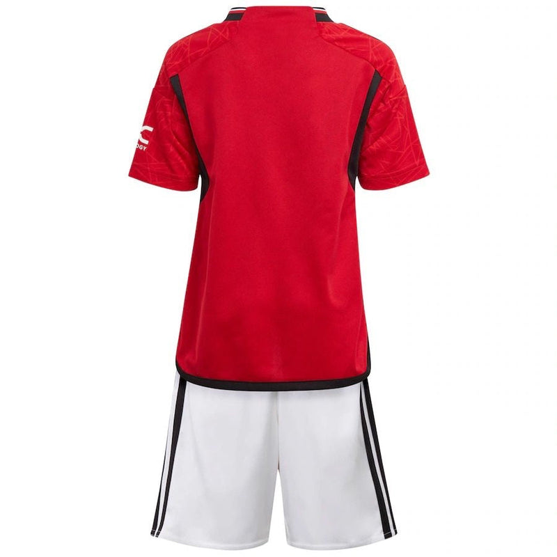 Kit Infantil Manchester United 23/24 - Vermelho e Branco