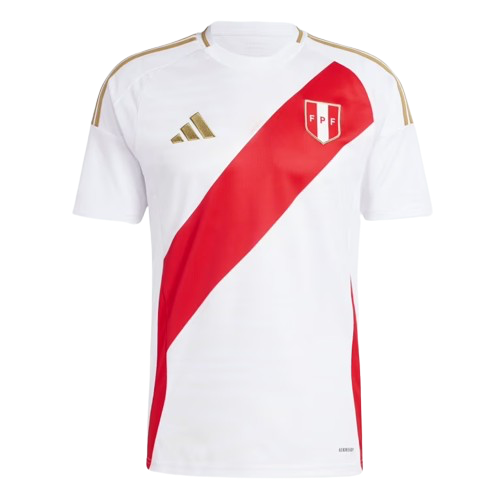 Camisola Seleção Peru I 24/25 - Branco e Vermelho