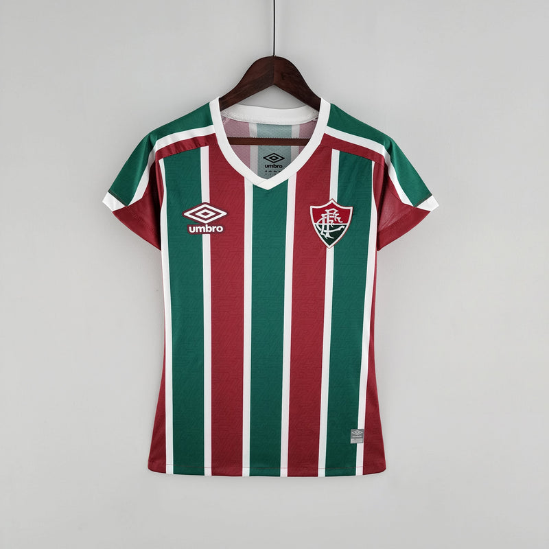 Camisola Feminina Fluminense I 22/23 - Vinho e Verde