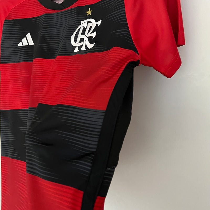 Camisola Feminina Flamengo I 23/24 - Rubro Negro