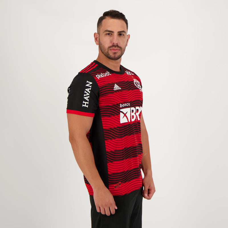 Camisola Flamengo I [Com Patrocínio] 22/23 - Rubro Negro