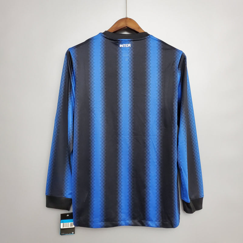 Camisola Manga Longa Inter de Milão I 10/11 - Azul e Preto