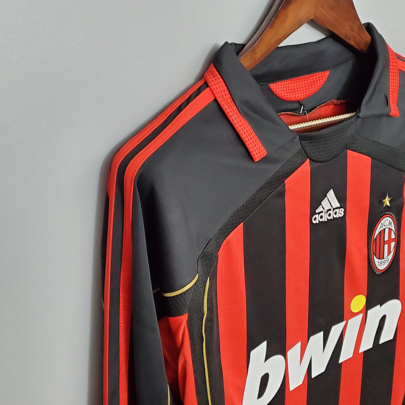 Camisola Manga Longa AC Milan 06/07 - Preto e Vermelho