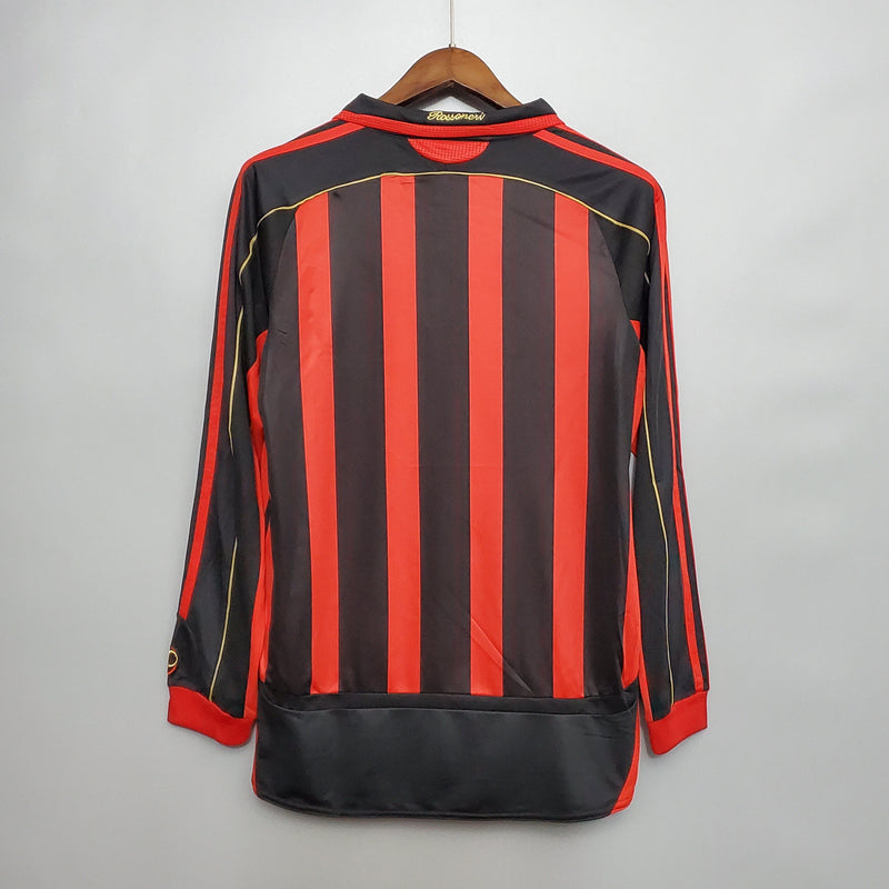 Camisola Manga Longa AC Milan 06/07 - Preto e Vermelho