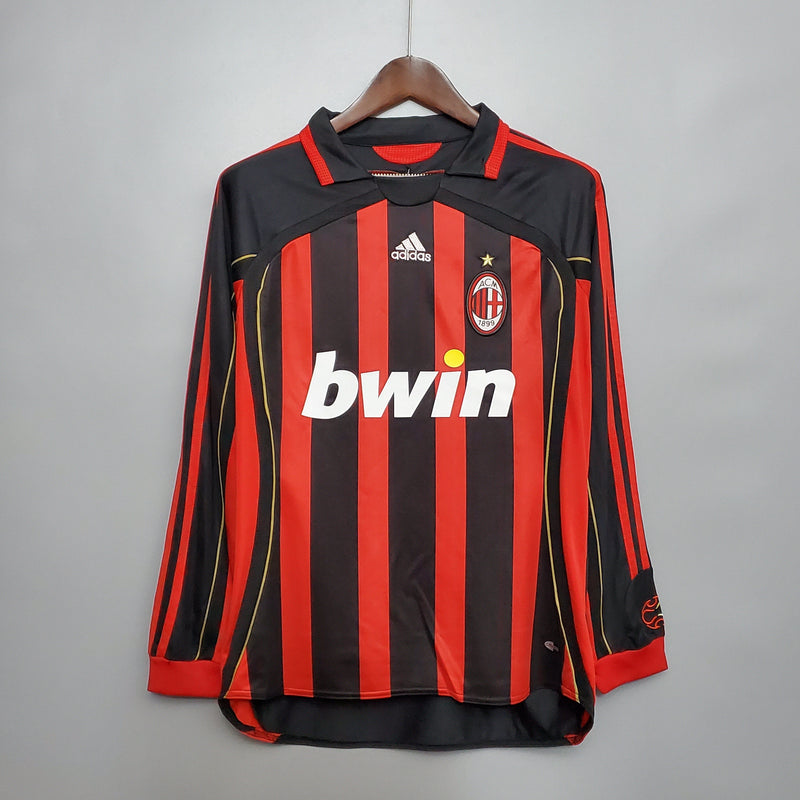 Camisola Manga Longa AC Milan 06/07 - Preto e Vermelho