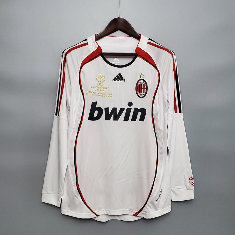 Camisola Manga Longa AC Milan Champions League 06/07 - Branco