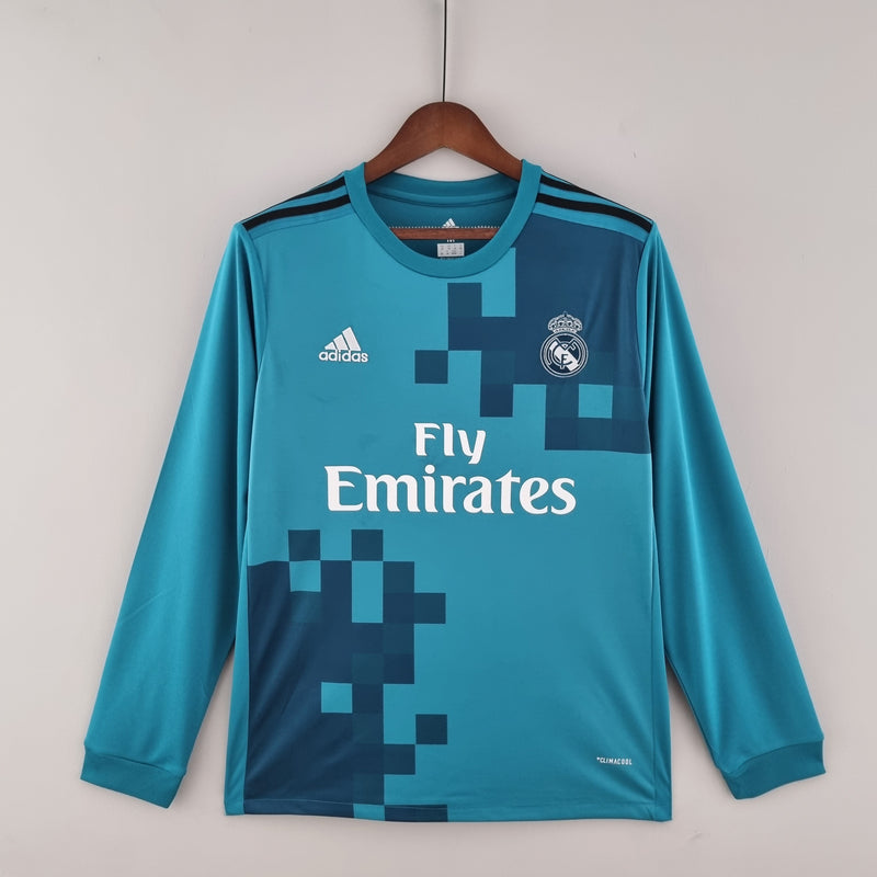 Camisola Manga Longa Real Madrid 17/18 - Azul