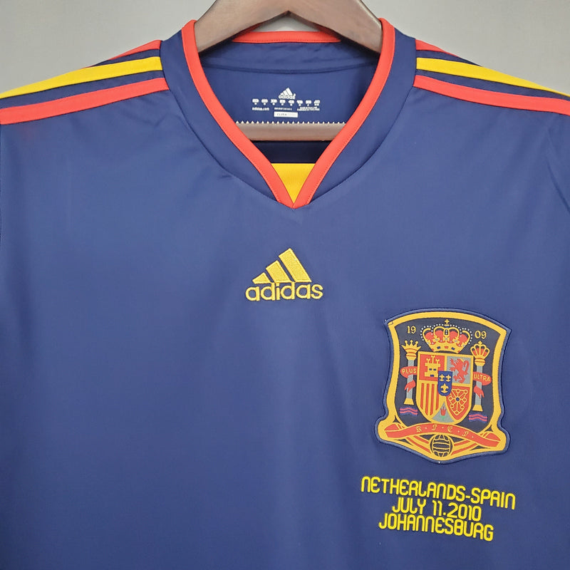 Camisola Manga Longa Seleção Espanha II 2010 - Azul