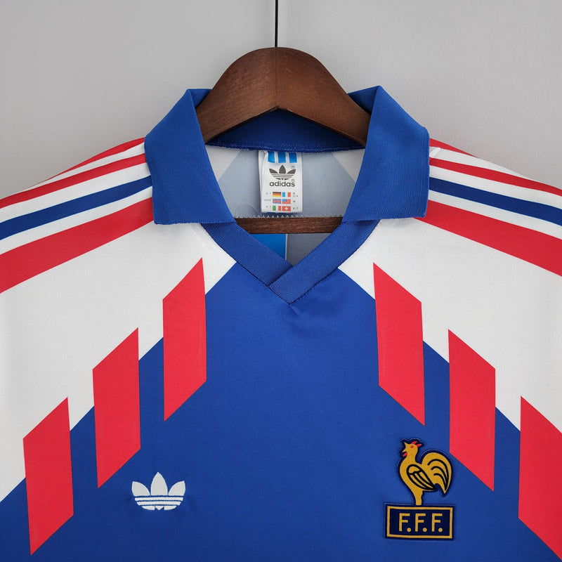 Camisola Manga Longa Seleção França 88/90 - Azul