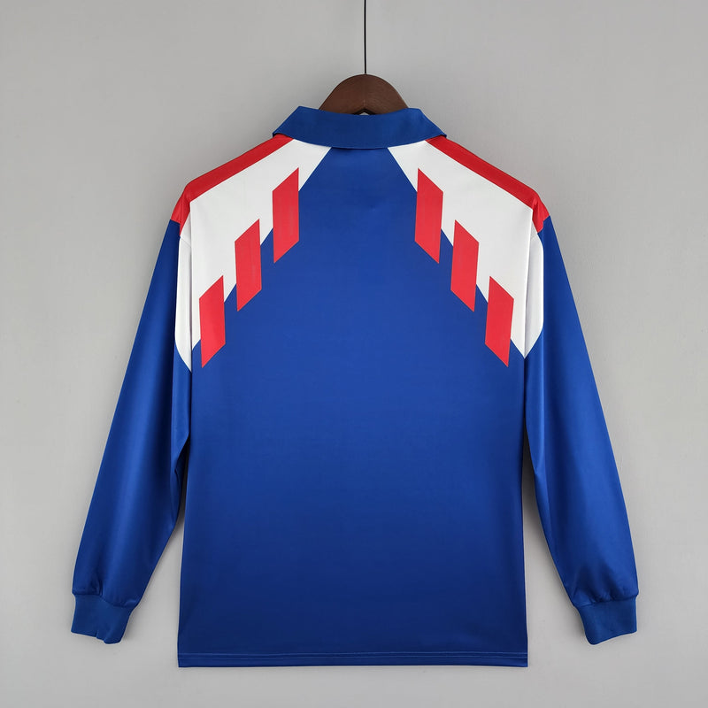 Camisola Manga Longa Seleção França 88/90 - Azul