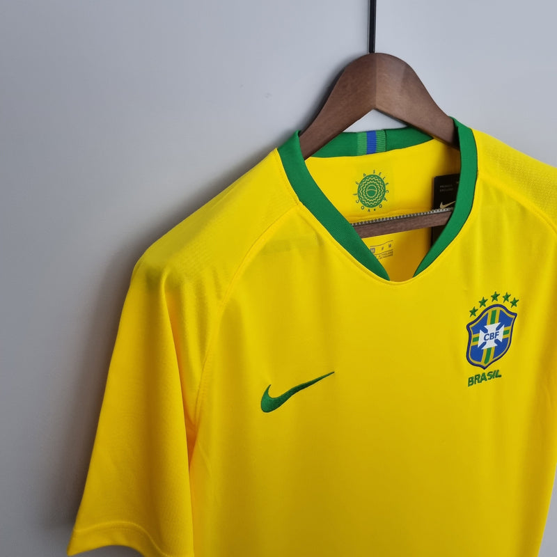 Camisola Seleção Brasileira Retrô 2008 Amarela -