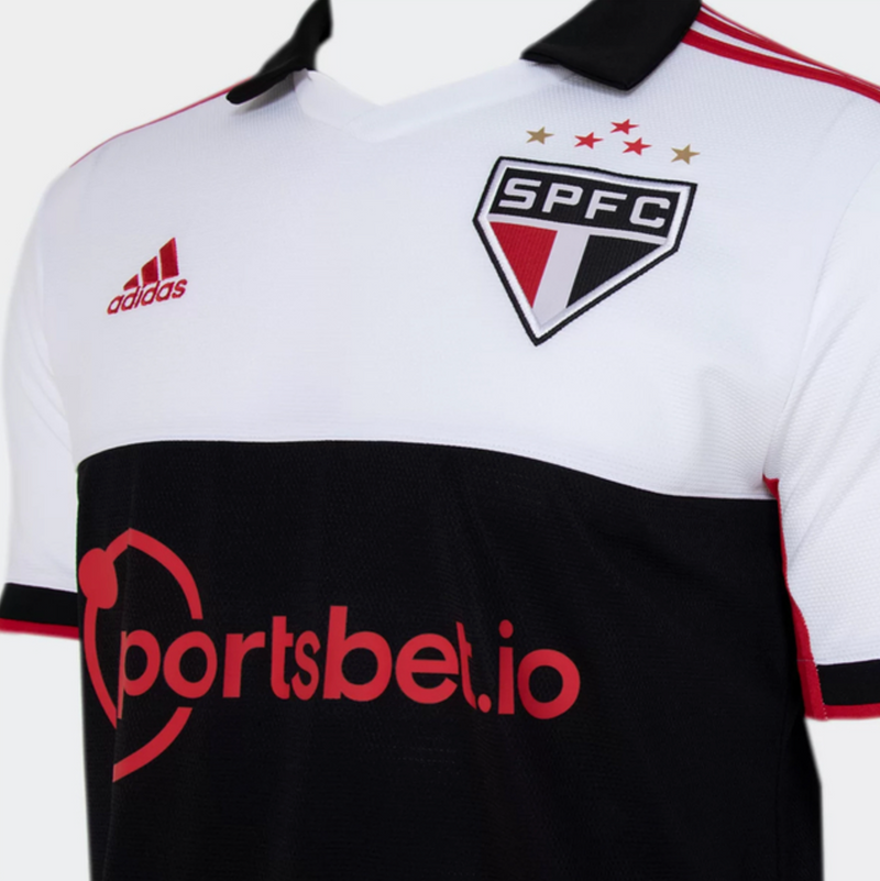 Camisola São Paulo III 22/23 - Branco e Preto