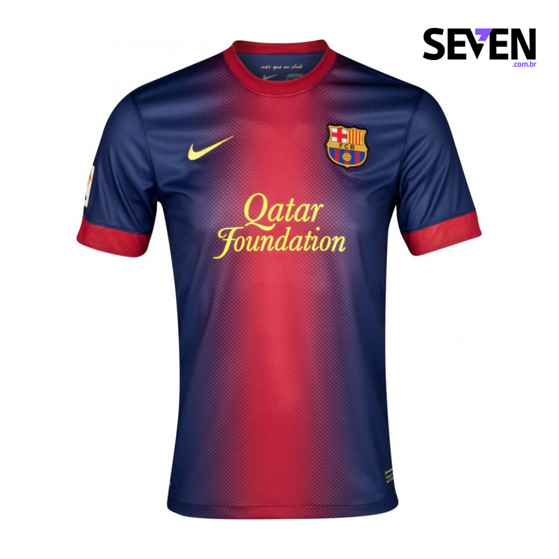 Camisola Barcelona Retrô 2012/2013 - Azul e Grená