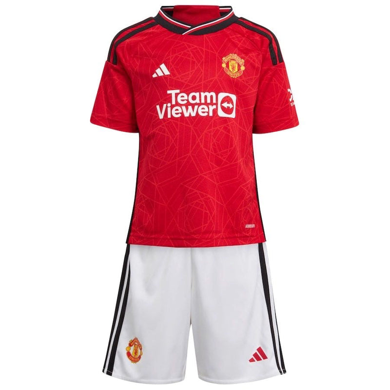 Kit Infantil Manchester United 23/24 - Vermelho e Branco