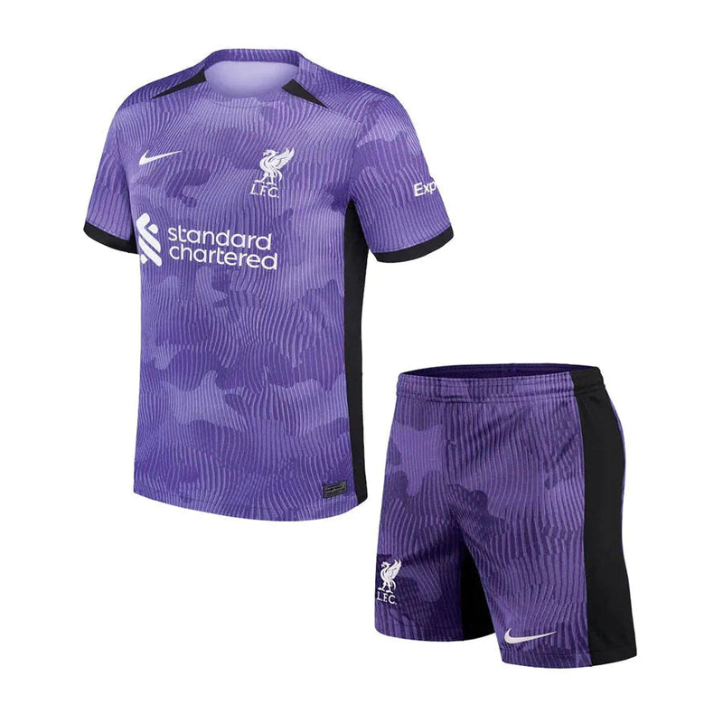 Kit Infantil Liverpool Thrid 23/24 - Roxo