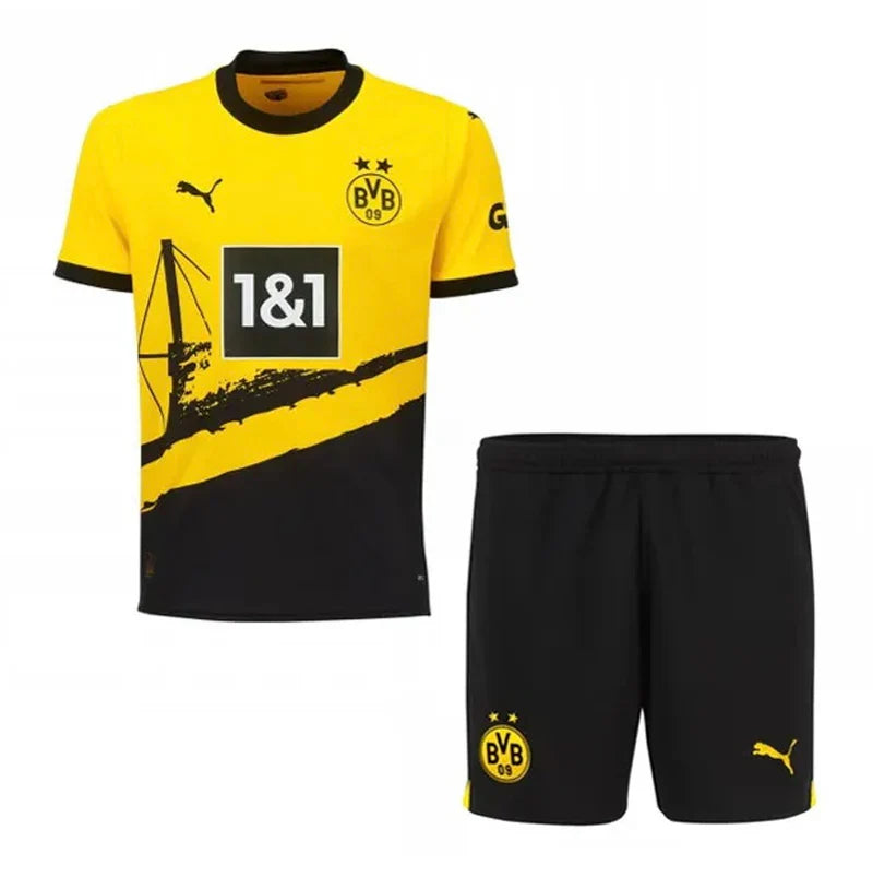 Kit Infantil Borussia Dortmund I 23/24 - Amarelo e preto