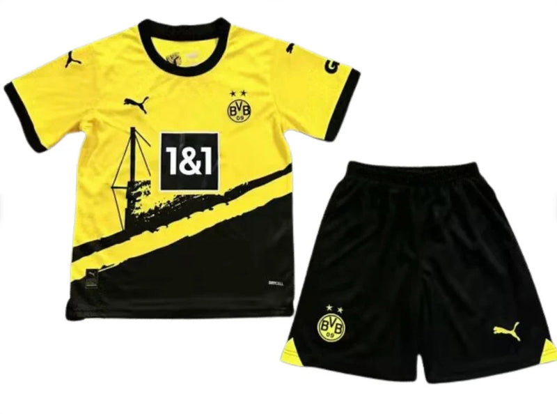 Kit Infantil Borussia Dortmund I 23/24 - Amarelo e preto