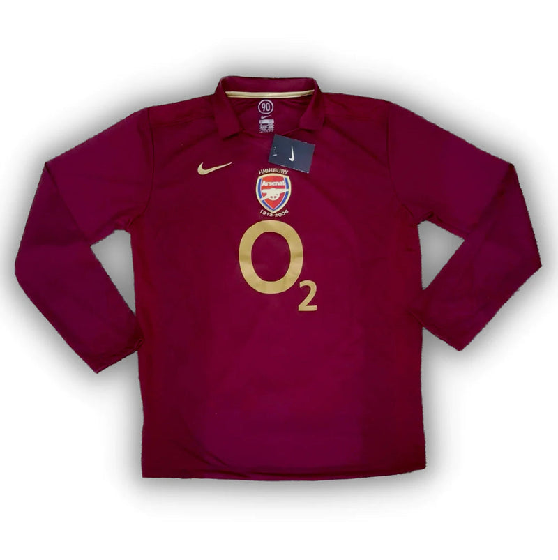 Camisola Manga Longa Arsenal I 2005/2006 - Vinho