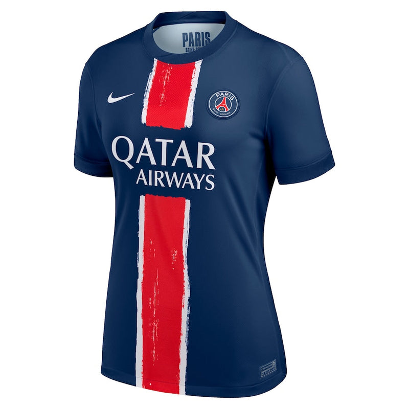 Camisola Feminina PSG I 24/25 - Marinho e Vermelho