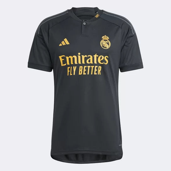 Camisola Real Madrid III 23/24 - Preto e Amarelo