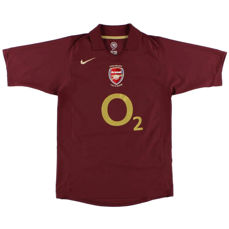 Camisola Arsenal Retrô 2005/2006 - Vinho