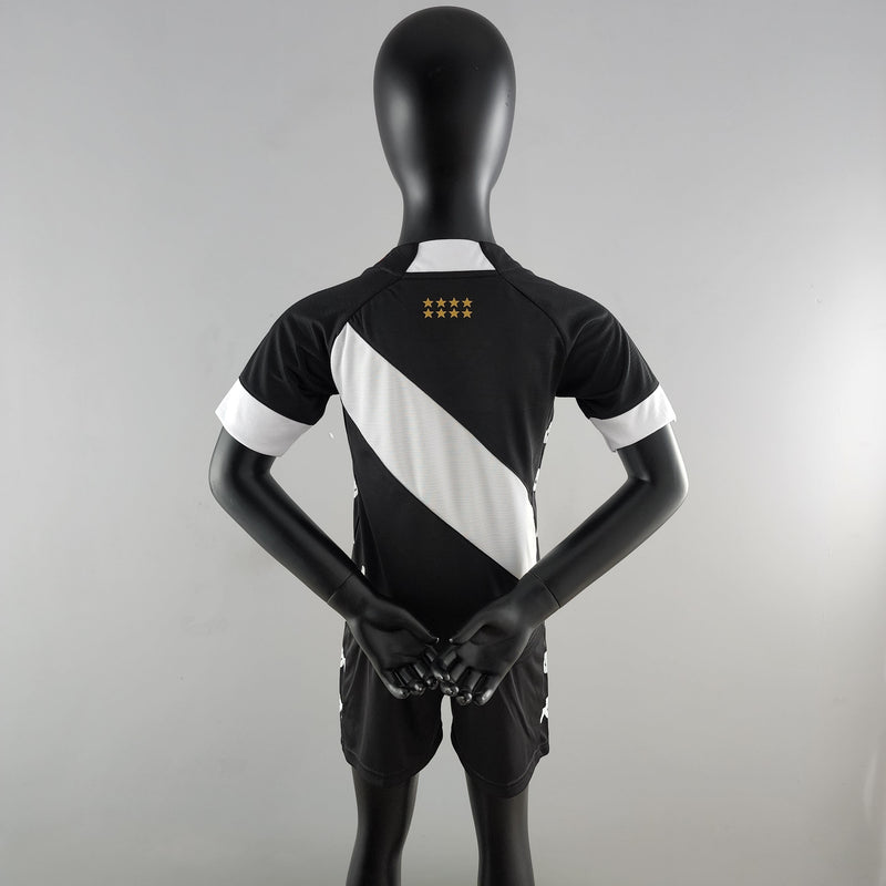 Kit Infantil Vasco 22/23 - Preto e Branco