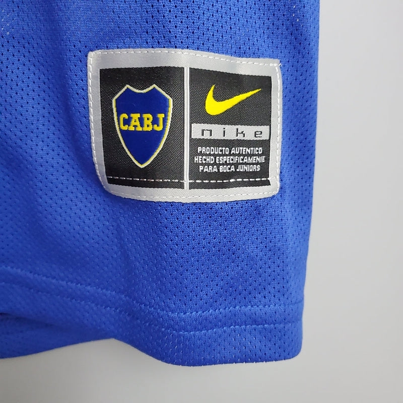 Camisola Boca Juniors Retrô 03/04 Azul e Amarela