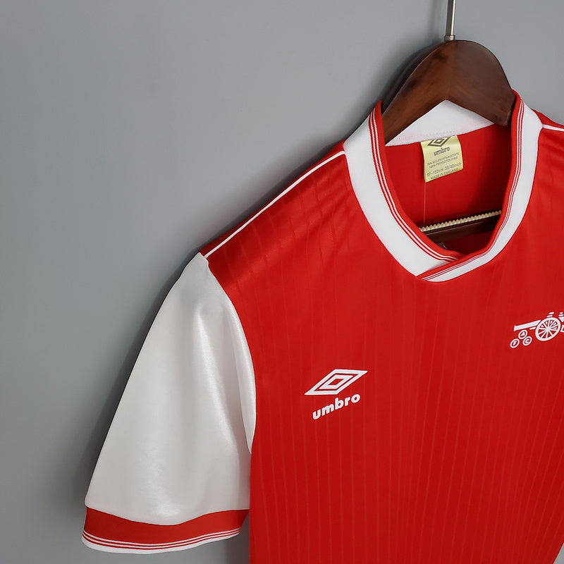 Camisola Arsenal Retrô 1983/1986 - Vermelha e Branca