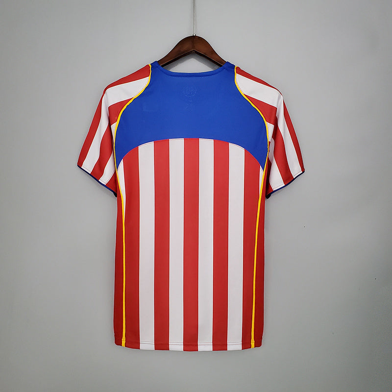 Camisola Atlético de Madrid Retrô 2004/2005 - Vermelha e Branca