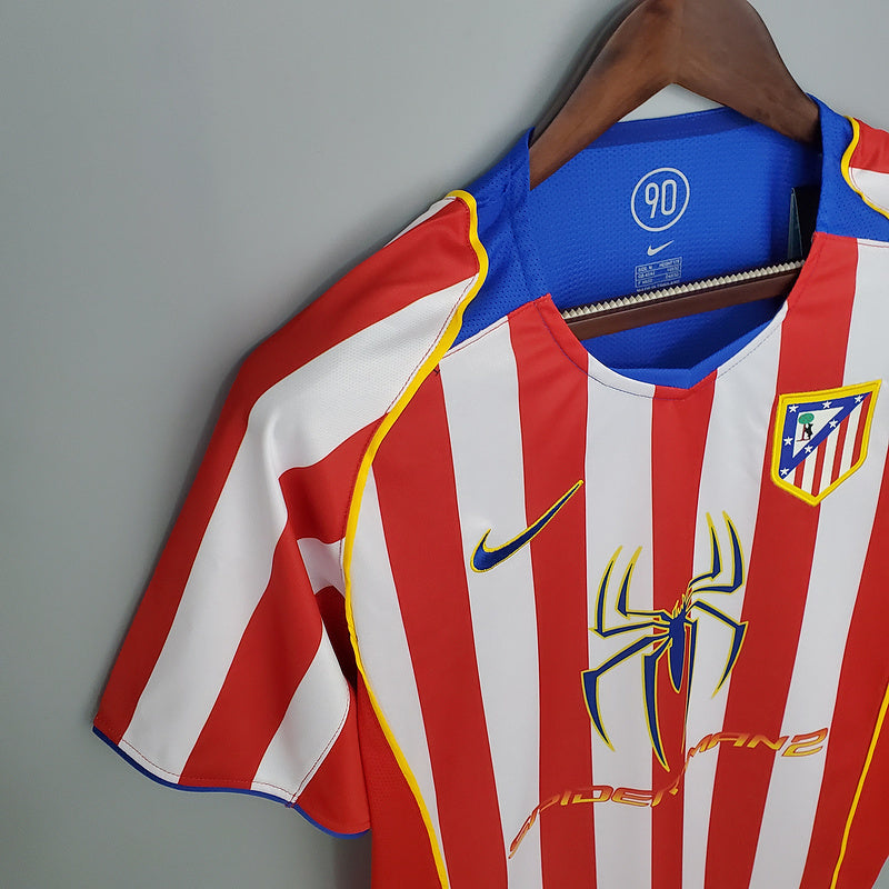 Camisola Atlético de Madrid Retrô 2004/2005 - Vermelha e Branca