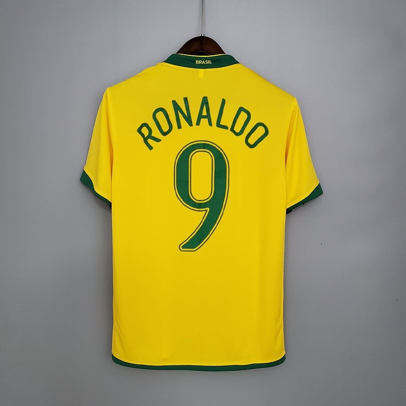 Camisola Seleção Brasileira Retrô 2006 Amarela -