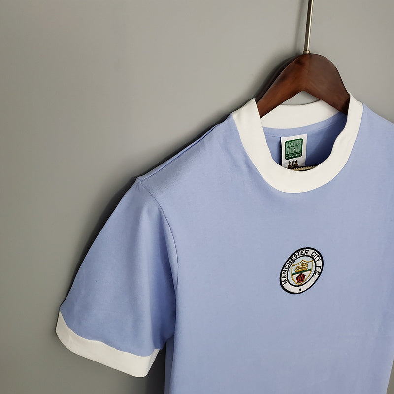 Camisola Manchester City Retrô 1972 - Azul