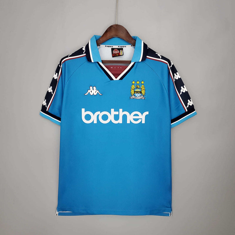 Camisola Manchester City Retrô 1997/1998 - Azul