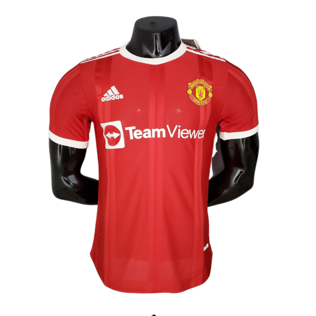 Camisola Manchester United I 21/22 - Vermelha Masculino Jogador