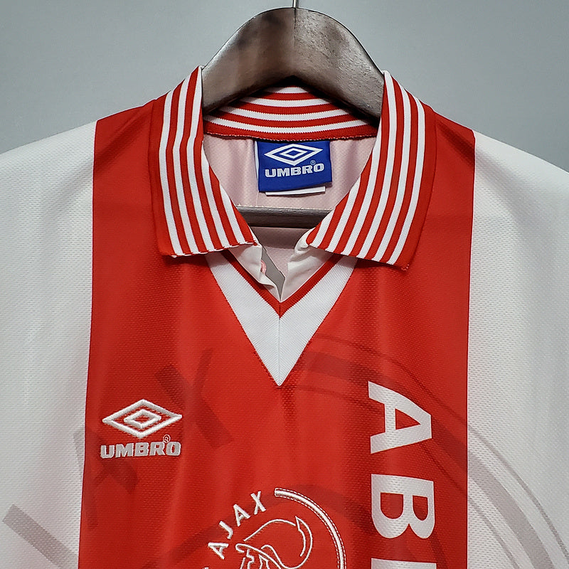 Camisola Ajax Retrô 1995/1996 - Vermelha e Branca