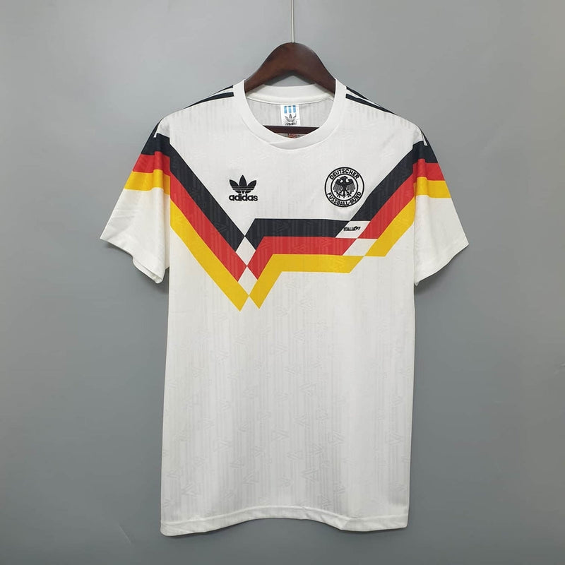 Camisola Seleção Alemanha Retrô 1990 - Branca