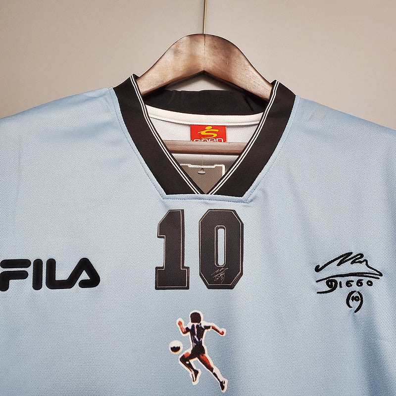 Camisola Seleção Argentina Retrô 2001 Azul e Branca- Fila