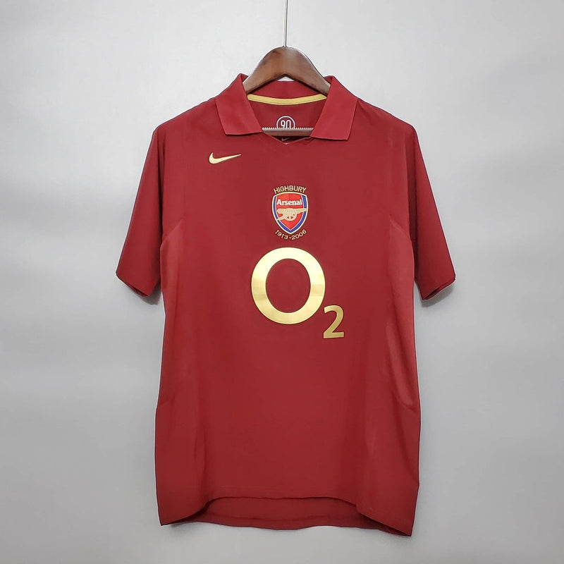 Camisola Arsenal Retrô 2005/2006 - Vinho