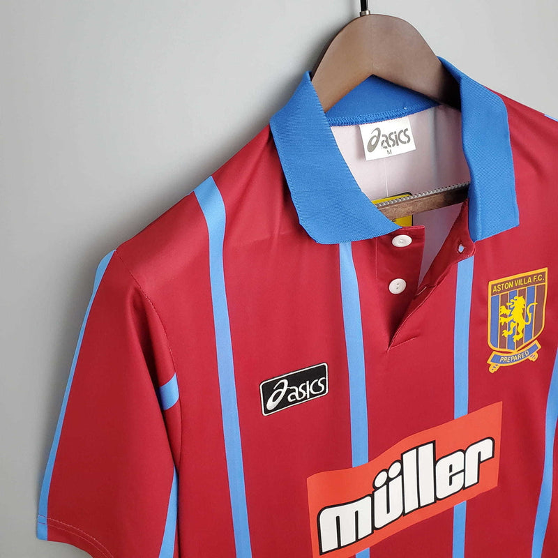 Camisola Aston Villa Retrô 1993/1995 Vermelha - Asics