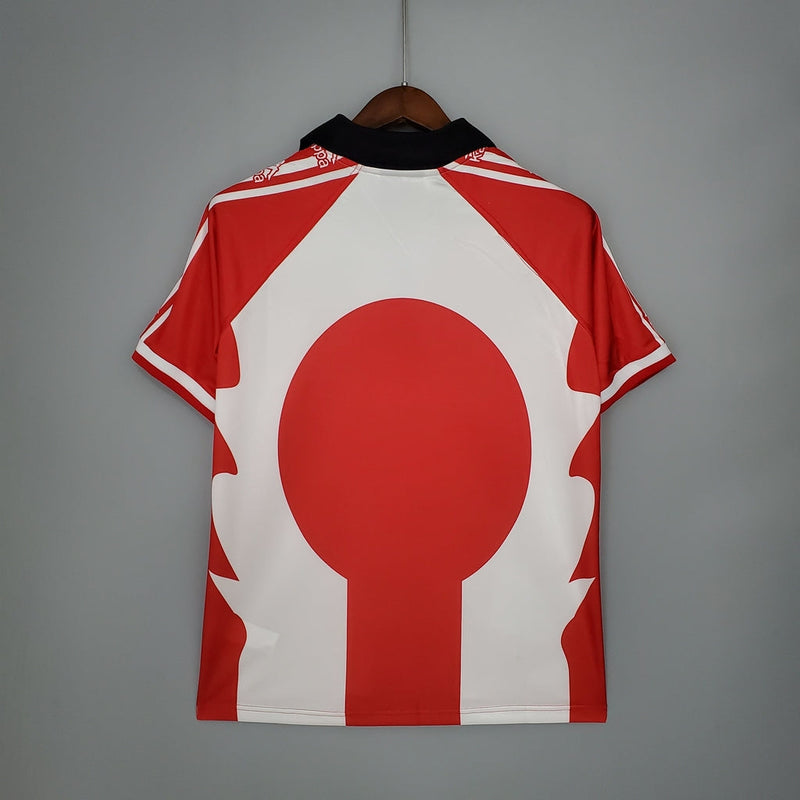 Camisola Athletic Bilbao Retrô 1997/1998 Vermelha e Branca -