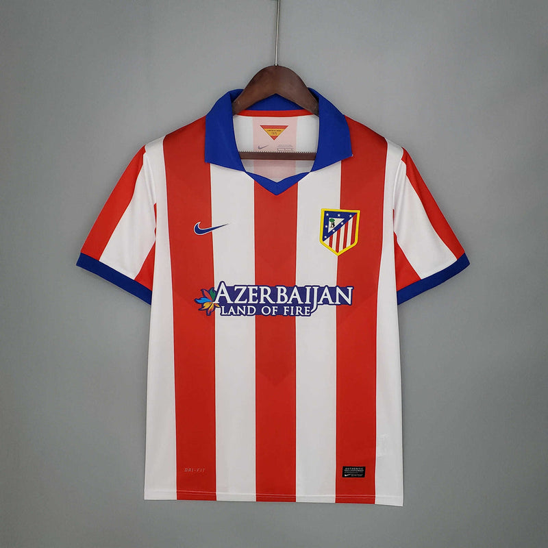 Camisola Atlético de Madrid Retrô 2014/2015 -  Branca e Vermelha