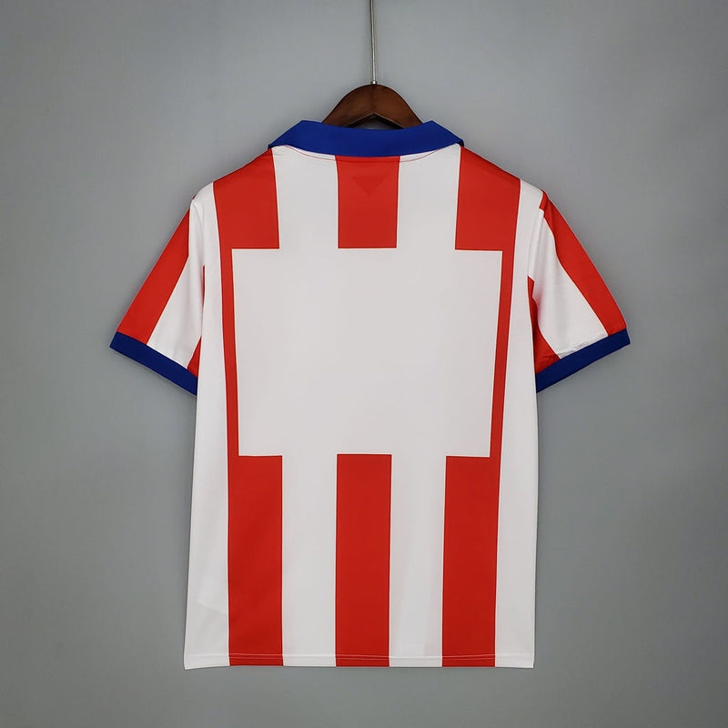 Camisola Atlético de Madrid Retrô 2014/2015 -  Branca e Vermelha