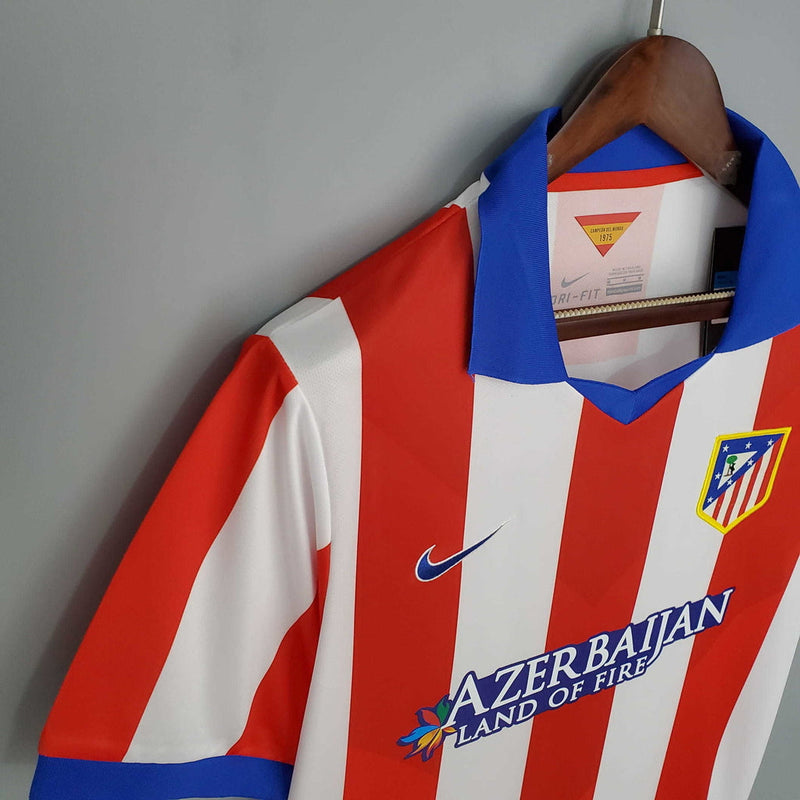 Camisola Atlético de Madrid Retrô 2014/2015 -  Branca e Vermelha