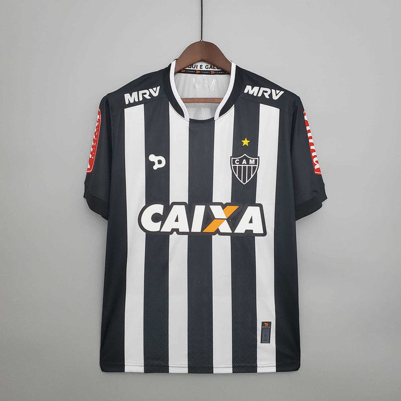 Camisola Atlético MG Retrô 20162017 Preta e Branca - Dry World