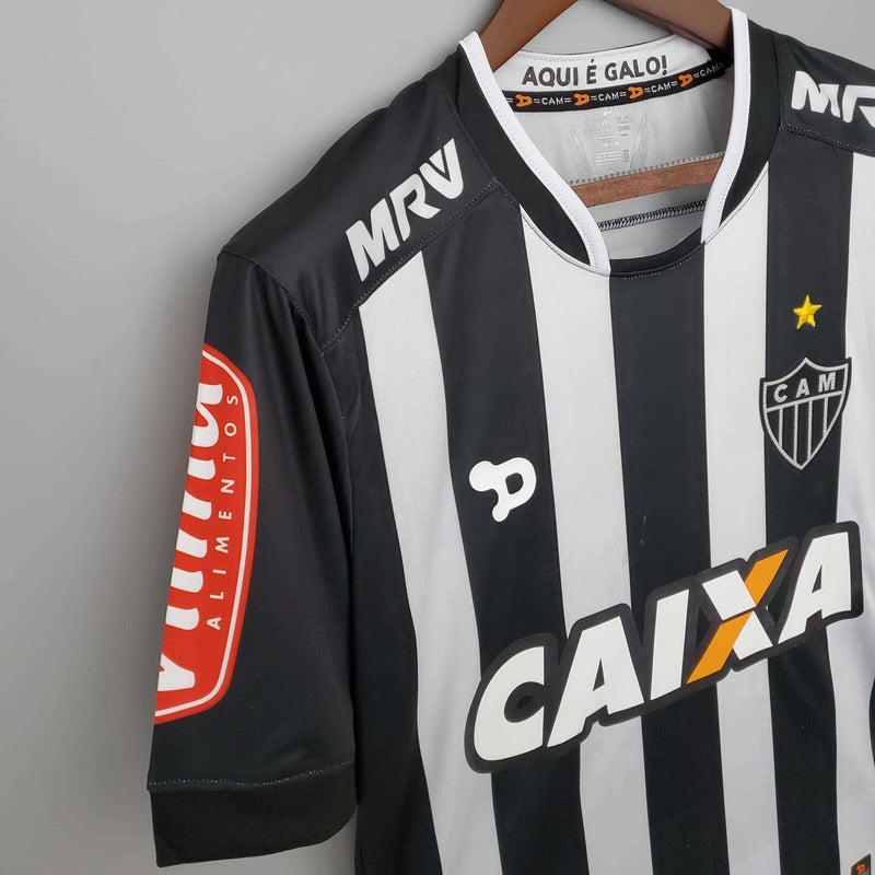 Camisola Atlético MG Retrô 20162017 Preta e Branca - Dry World