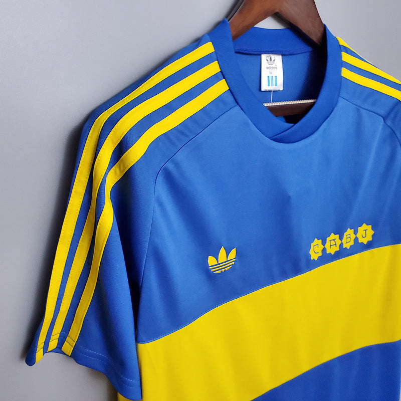 Camisola Boca Juniors Retrô 1981 Azul e Amarela -